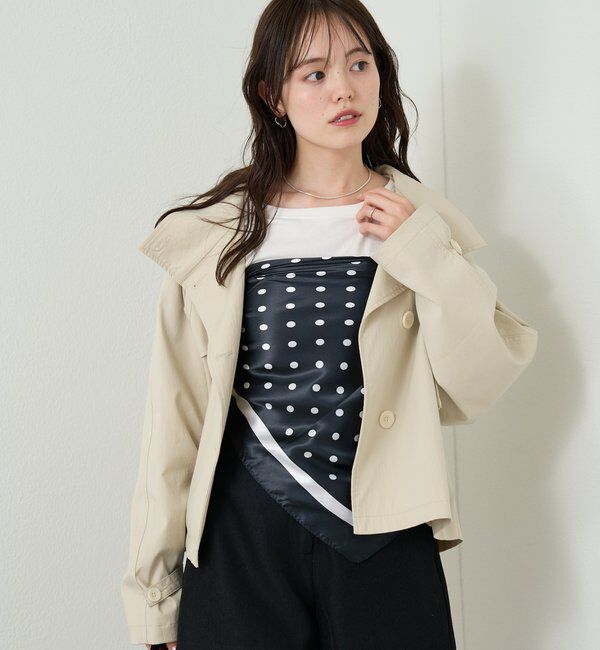  「ドットサテンスカーフ」|マフラー|