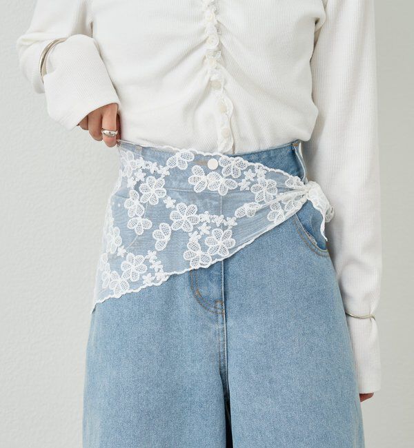  「フラワーレーススカーフ」|マフラー|