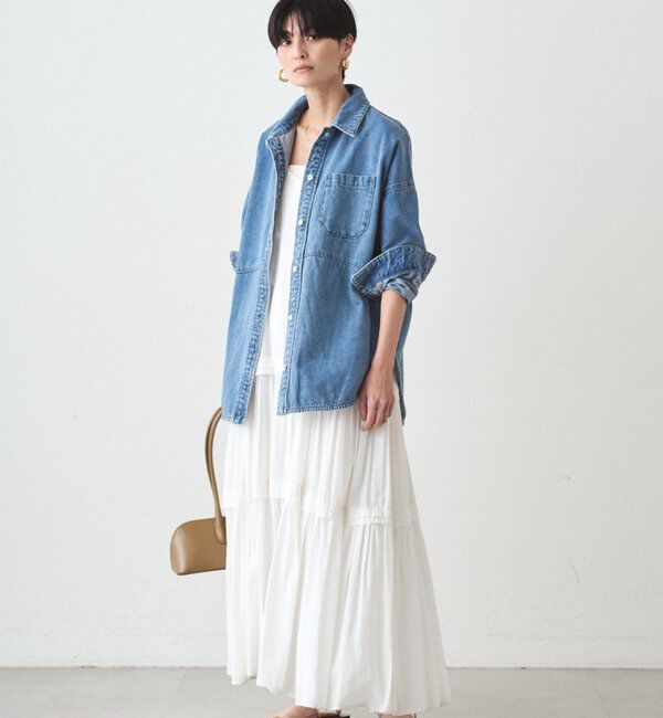  「サテンティアードキャミワンピース」|ワンピース|