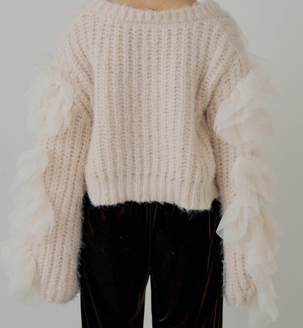  「【SALON by Chico】ランダムチュールドッキングニット」|ニット・セーター|