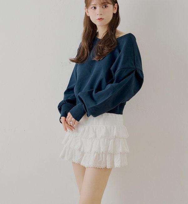  「ティアードフリルミニスカート」|スカート|