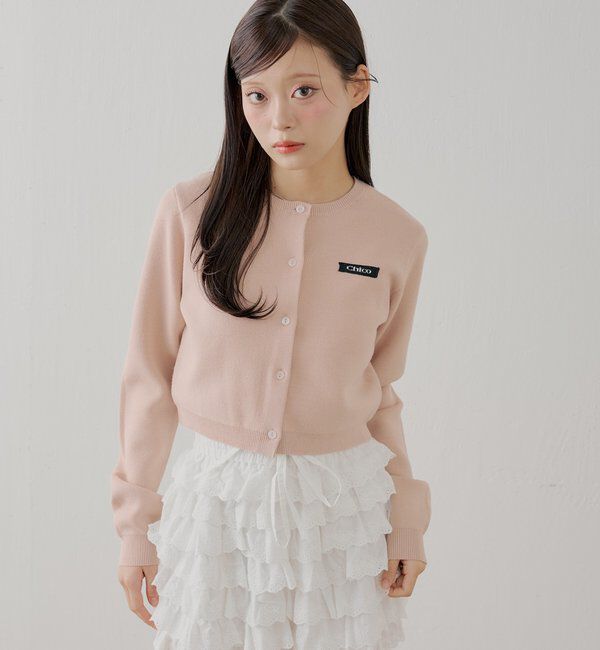  「【セットアップ対応】リボンコンパクトニットカーディガン」|カーディガン|