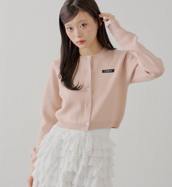  「【セットアップ対応】リボンコンパクトニットカーディガン」|カーディガン|