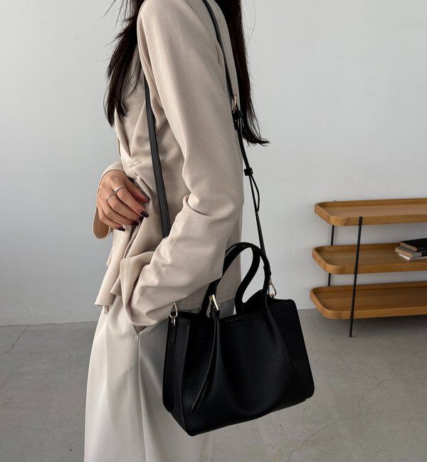  「【ミニバッグSET】2SETタックハンドルバッグ」|トートバッグ|