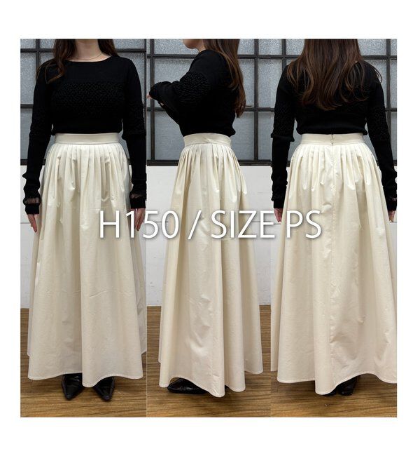  「【低身長サイズあり】タックフレアスカート」|スカート|