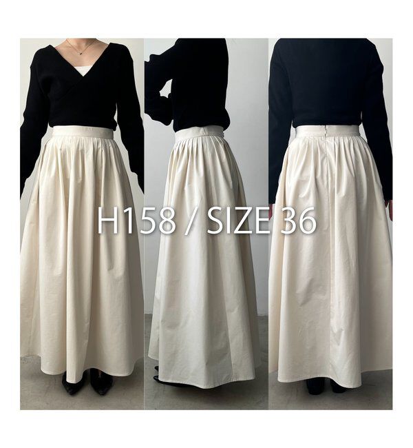  「【低身長サイズあり】タックフレアスカート」|スカート|