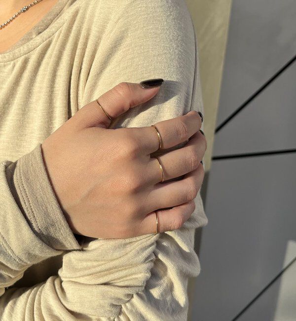  「〈GOLDY/ゴールディ〉【ステンレス】4SETスキンリング」|リング|