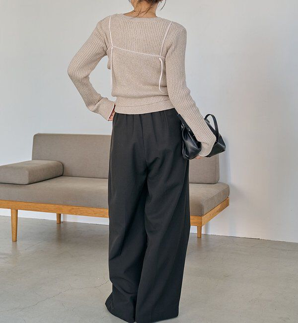  「メランジキャミSETカーディガン」|カーディガン|