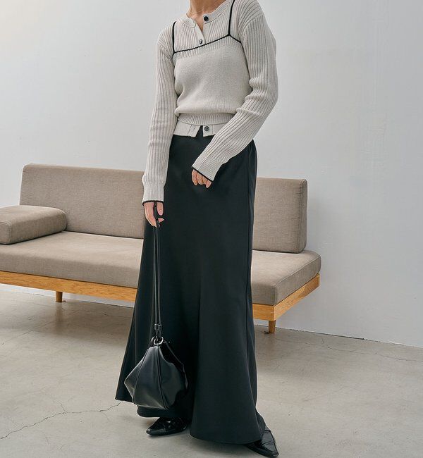  「メランジキャミSETカーディガン」|カーディガン|