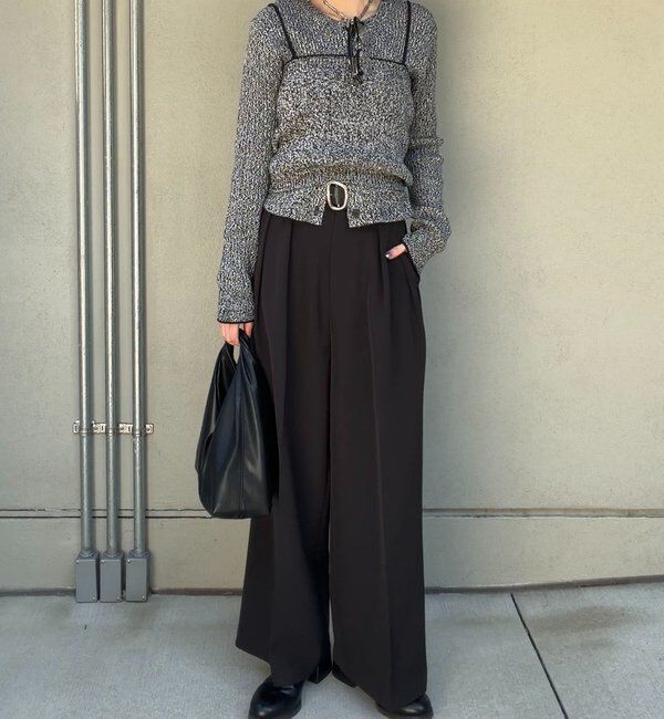  「メランジキャミSETカーディガン」|カーディガン|