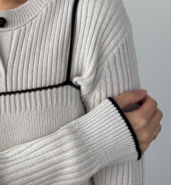  「メランジキャミSETカーディガン」|カーディガン|