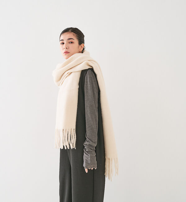 collex「フカフカライトブークレーマフラー」|マフラー|アイボリー