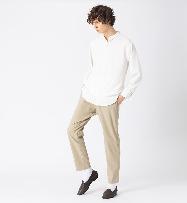 ABAHOUSE「バンドカラー ストライプシャツ」|シャツ・ブラウス|