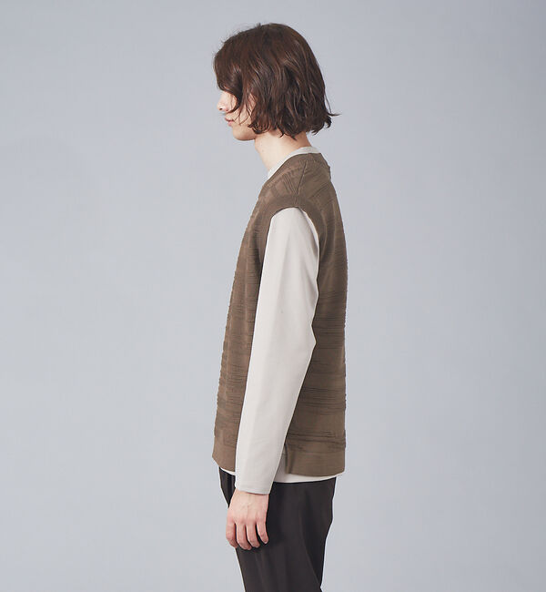 ABAHOUSE「pe/vis　ノイズ柄ベスト」|ベスト・ジレ|