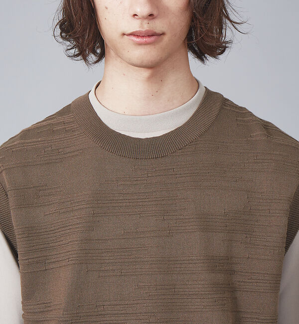 ABAHOUSE「pe/vis　ノイズ柄ベスト」|ベスト・ジレ|