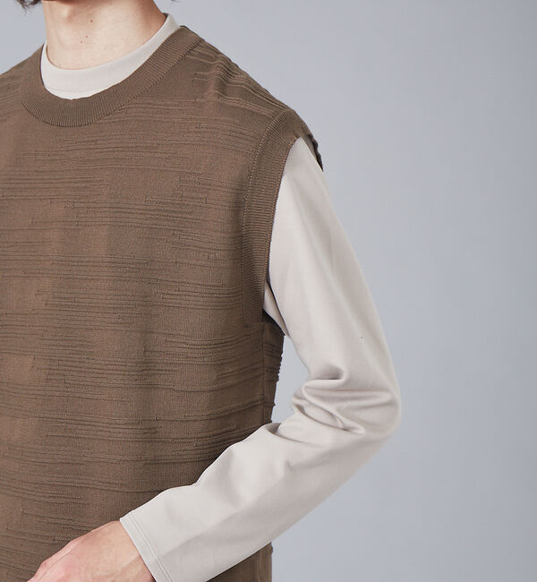 ABAHOUSE「pe/vis　ノイズ柄ベスト」|ベスト・ジレ|