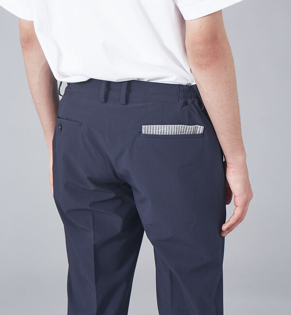 ABAHOUSE「TERAX COOL ストレッチ テーパード イージーパンツ」|スラックス|