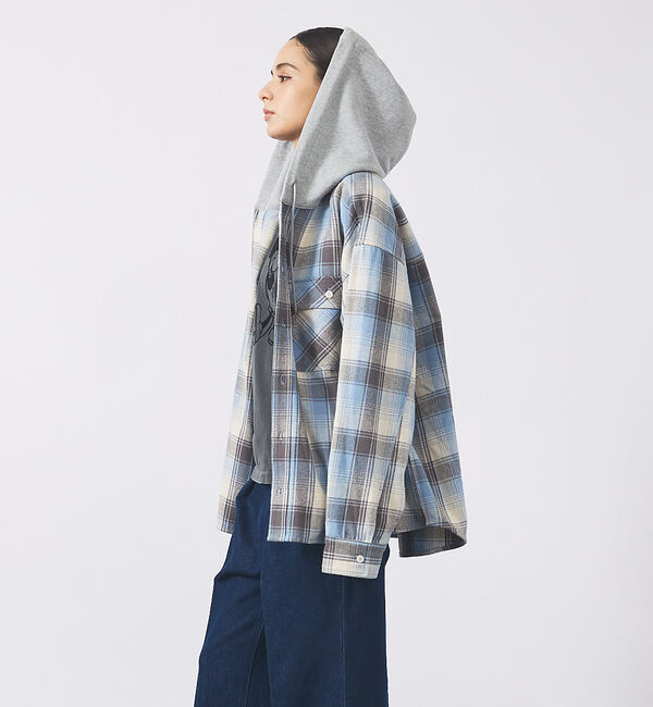 ABAHOUSE「【UNIVERSAL OVERALL / ユニバーサル オーバーオール】HOOD」|シャツ・ブラウス|ブルー系その他1