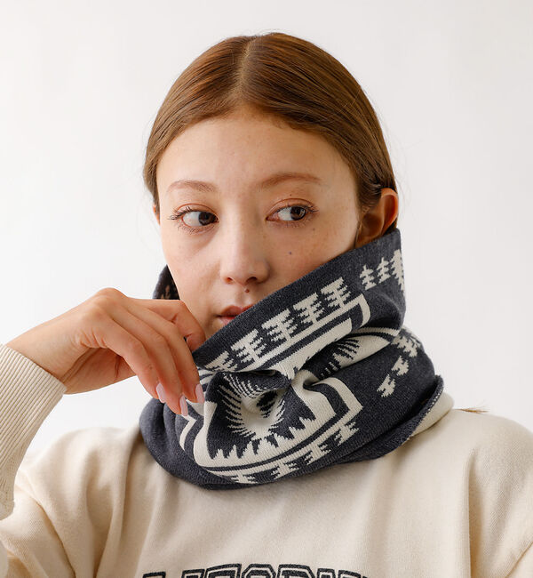 ABAHOUSE「【PENDLETON / ペンドルトン】HARDING NECKWARMER/ネ」|マフラー|ブラック