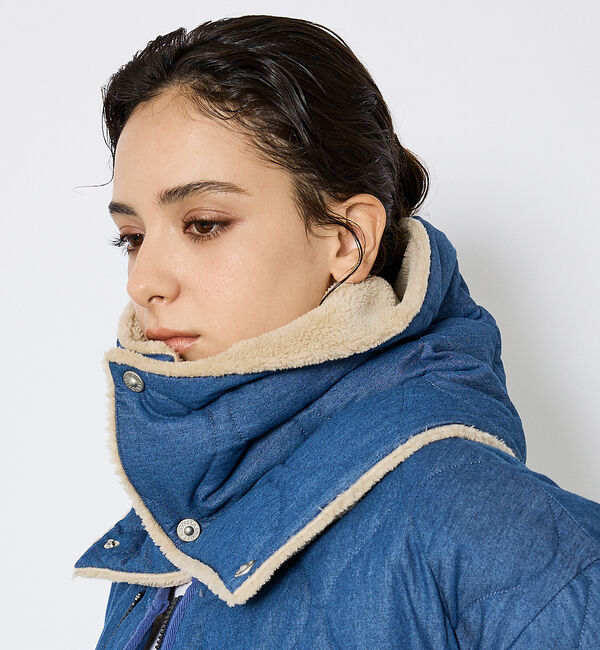 ABAHOUSE「【TAION / タイオン】ミリタリー リバーシブル ダウンネックウォーマー/リ」|マフラー|