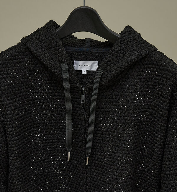 ABAHOUSE「シェルニット ダブルジップパーカー」|パーカー|