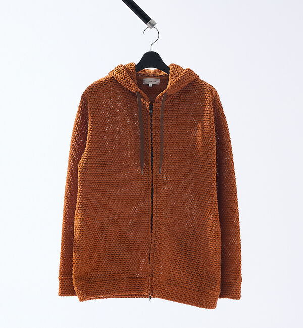 ABAHOUSE「シェルニット ダブルジップパーカー」|パーカー|