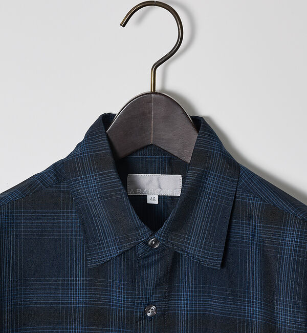 ABAHOUSE「【軽量 / 吸水速乾】セオアルファ オンブレーチェック 長袖シャツ」|シャツ・ブラウス|