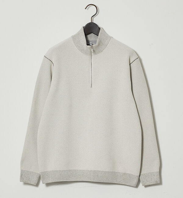 ABAHOUSE「ダブルフェイス モールカノコ ハーフジップニット」|ニット・セーター|