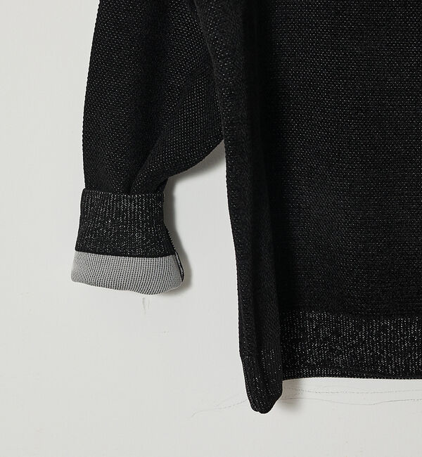 ABAHOUSE「ダブルフェイス モールカノコ ハーフジップニット」|ニット・セーター|