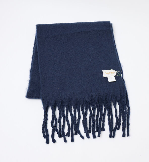 ABAHOUSE「【Barbour / バブアー】SCARF / 大判ロングマフラー/ユニセックス」|マフラー|ネイビー
