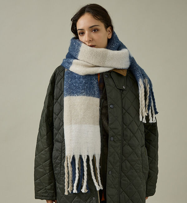 ABAHOUSE「【Barbour / バブアー】SCARF / 大判ロングマフラー/ユニセックス」|マフラー|