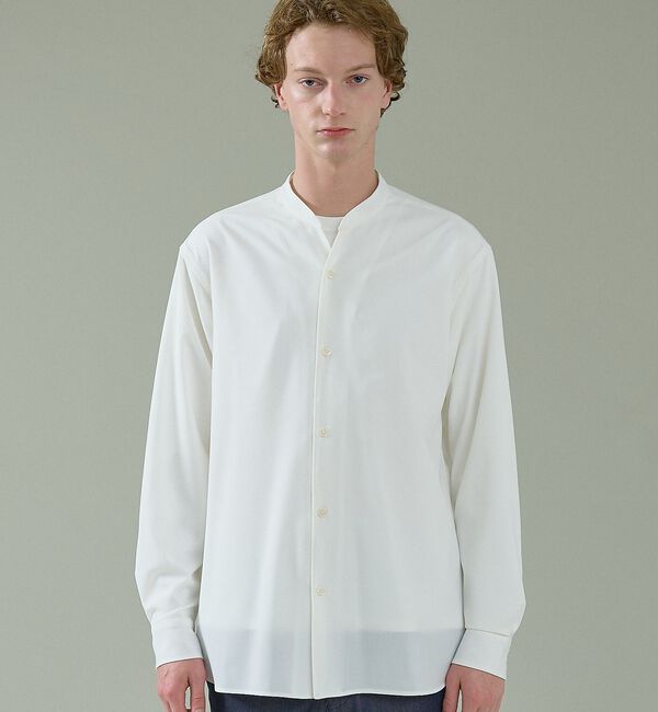 ABAHOUSE「Vネック スキッパーシャツ / バンドカラー」|シャツ・ブラウス|