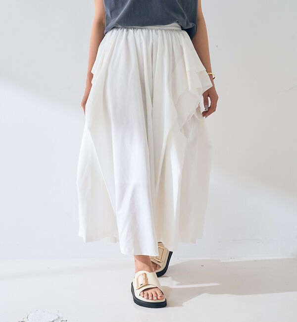 Rouge vif「ギャザーサイドデザイン ロングスカート」|スカート|