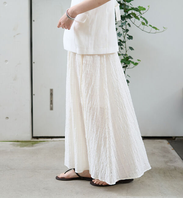 Rouge vif「ボリュームギャザーサイドスリットロングスカート」|スカート|