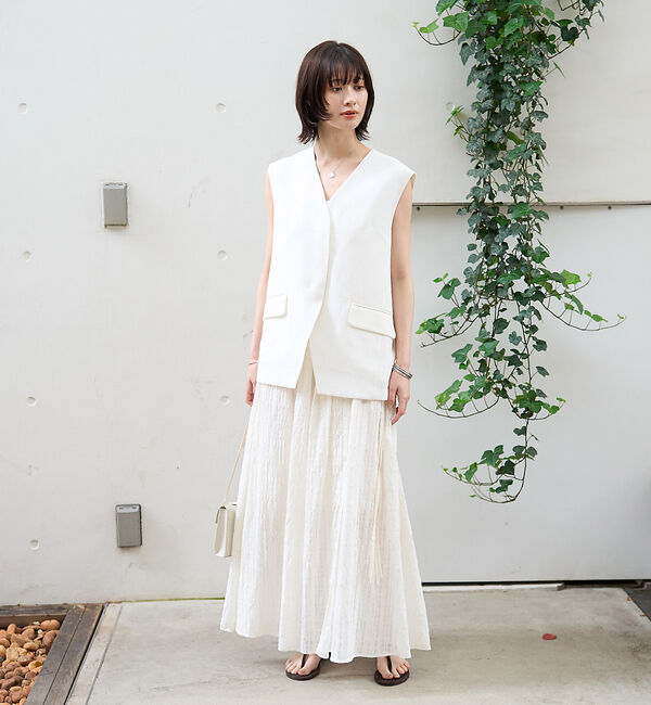 Rouge vif「ボリュームギャザーサイドスリットロングスカート」|スカート|