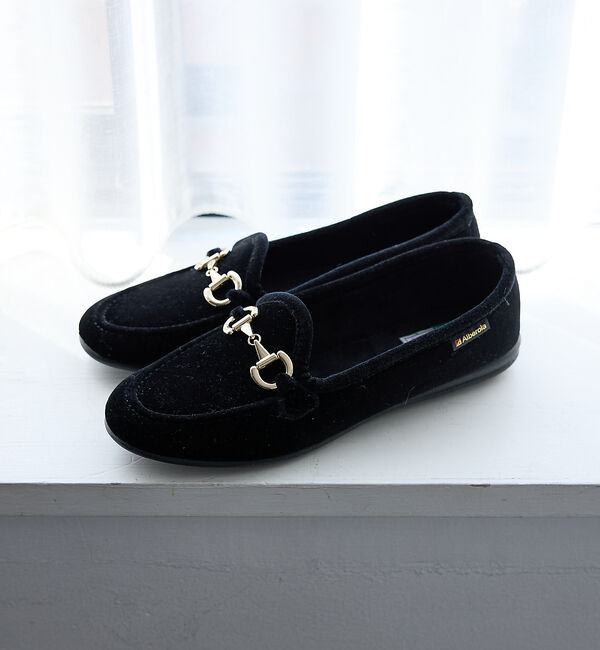 Rouge vif「【ALBEROLA / アルベローラ】ベロア ビットローファー / フラットシュ」|ローファー|