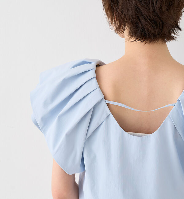 Rouge vif「【一部店舗限定】Vネックボリュームスリーブブラウス」|シャツ・ブラウス|