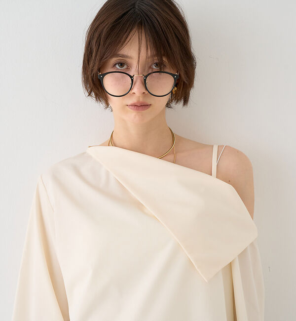 Rouge vif「【新色登場】【一部店舗限定】アシメオフショルブラウス」|シャツ・ブラウス|