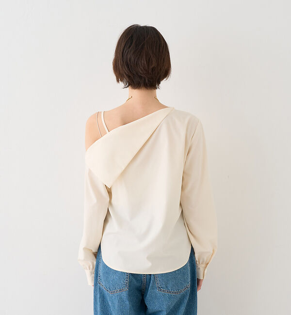 Rouge vif「【新色登場】【一部店舗限定】アシメオフショルブラウス」|シャツ・ブラウス|
