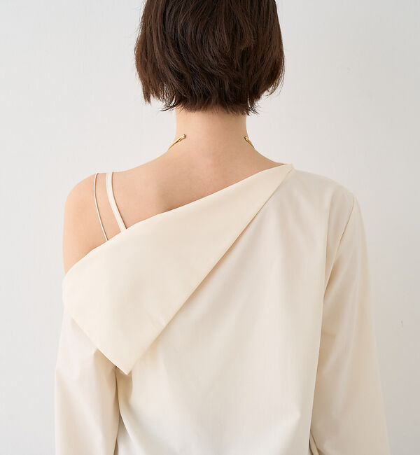 Rouge vif「【新色登場】【一部店舗限定】アシメオフショルブラウス」|シャツ・ブラウス|