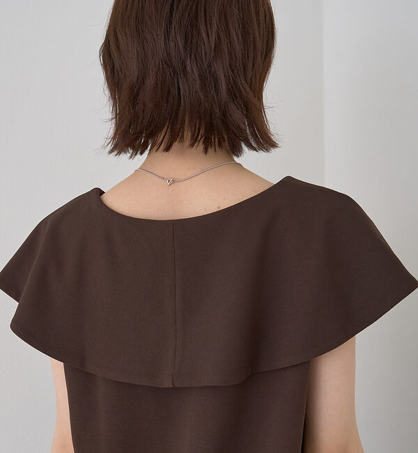 Rouge vif「【一部店舗限定】【洗濯機OK】フロントツイストカットソーブラウス」|Tシャツ・カットソー|