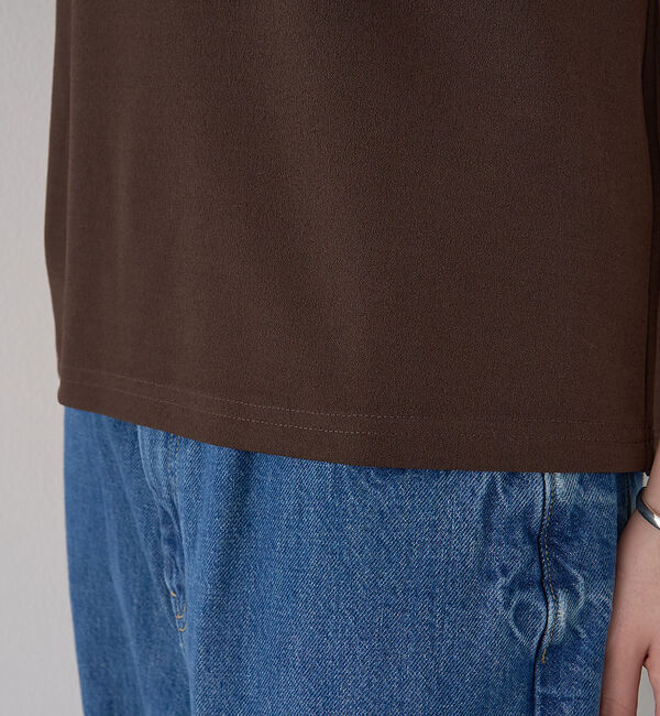 Rouge vif「【一部店舗限定】【洗濯機OK】フロントツイストカットソーブラウス」|Tシャツ・カットソー|