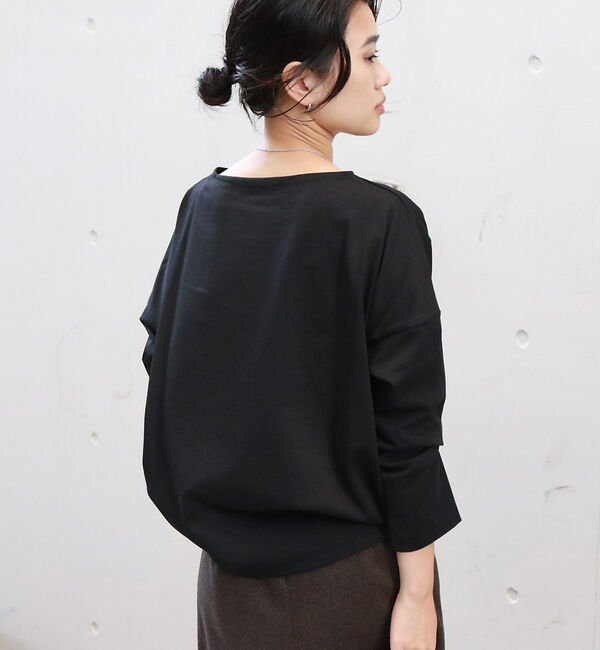 Rouge vif「【一部店舗限定】エコポリコット天竺プルオーバー/ ロングスリーブTシャツ」|Tシャツ・カットソー|