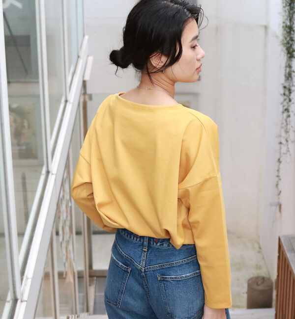 Rouge vif「【一部店舗限定】エコポリコット天竺プルオーバー/ ロングスリーブTシャツ」|Tシャツ・カットソー|