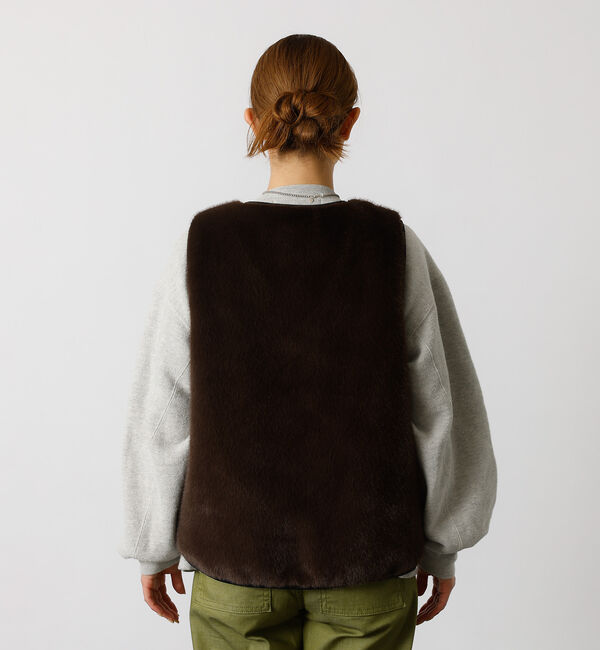 Rouge vif「【Le Melange/ル・メランジュ】エコファーベスト/#8553701/ベス」|ベスト・ジレ|