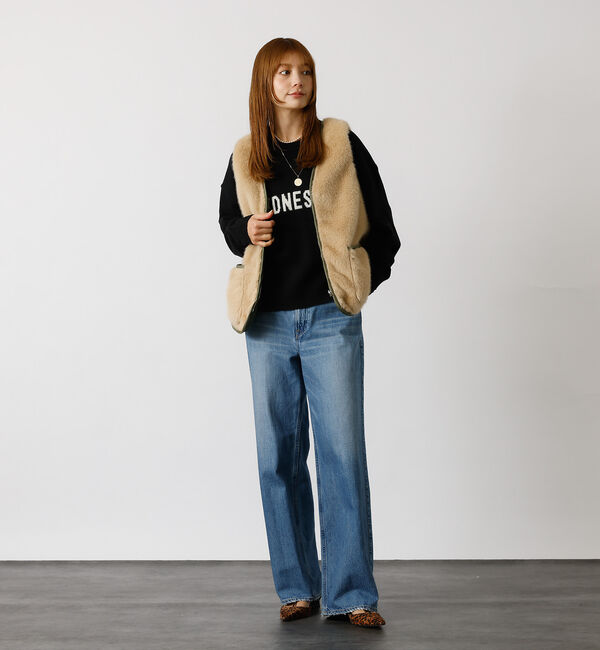 Rouge vif「【Le Melange/ル・メランジュ】エコファーベスト/#8553701/ベス」|ベスト・ジレ|