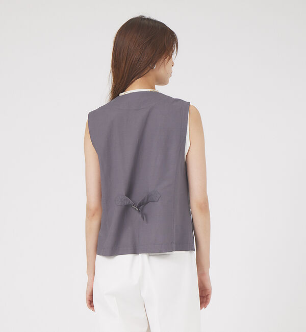 qualite「《セットアップ対応》ブライトリネンジレ」|ベスト・ジレ|