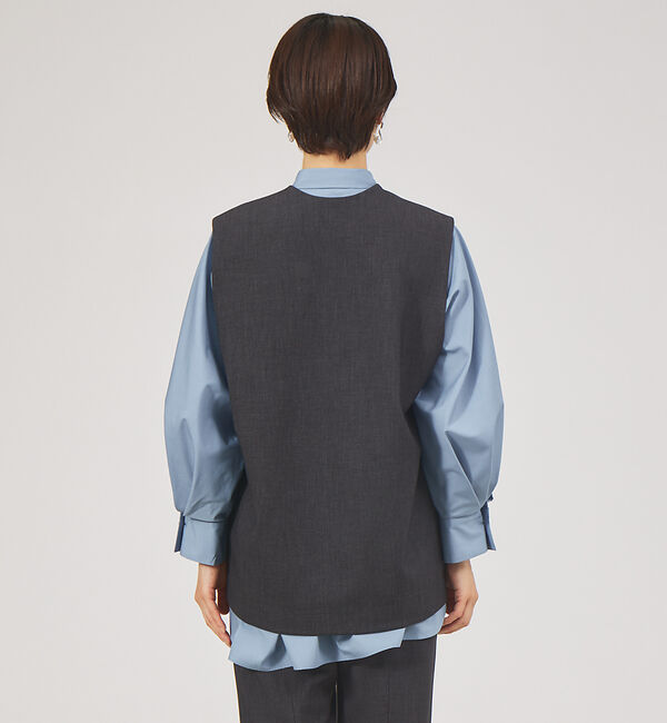 qualite「【セットアップ対応】ダブルクロススリットジレ」|ベスト・ジレ|