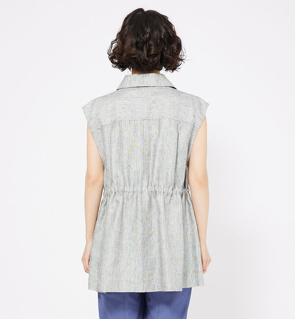 qualite「ラメスラブリネンサファリジレ」|ベスト・ジレ|