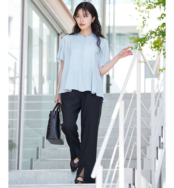 qualite「フレアーパネルブラウス」|シャツ・ブラウス|